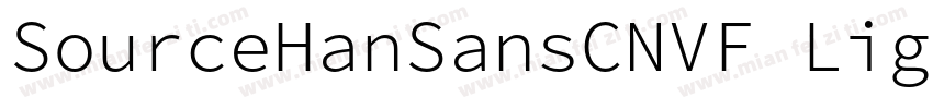 SourceHanSansCNVF Light字体转换